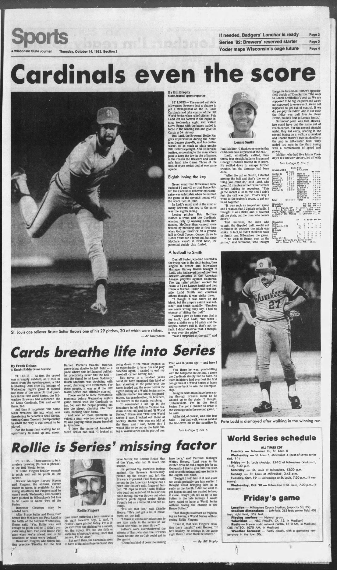 State Journal sports page, Oct. 14, 2018